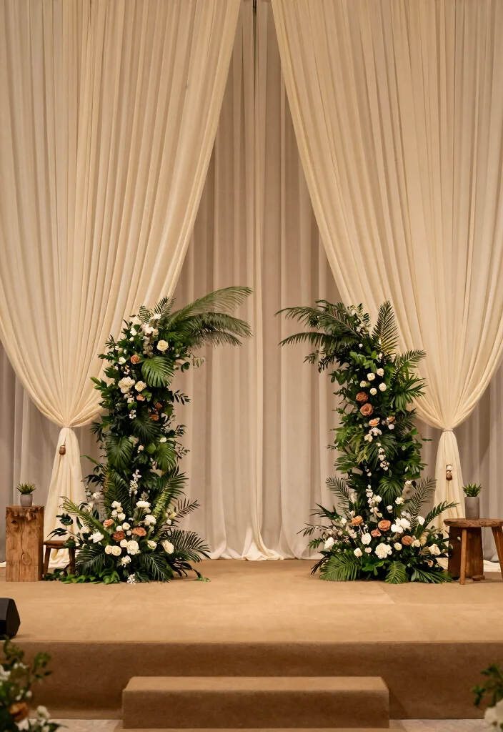 16 Wedding Stage Decoration Ideas For A Stunning Signature Look - 8. Earthy Color Palettes