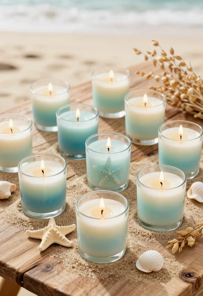 10 Beach Wedding Favor Ideas Perfect for a Coastal Celebration 5. Beach Themed Candles 0