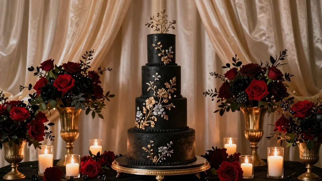 10 Black Wedding Cake Ideas for Bold Modern Weddings