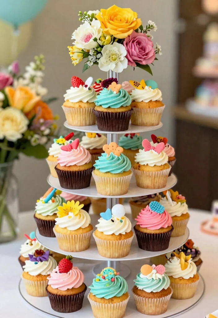 10 Cake Ideas for Engagement Parties That Look Beautiful 49 10 Cake Ideas for Engagement Parties That Look Beautiful 9. Cupcake Tower 0