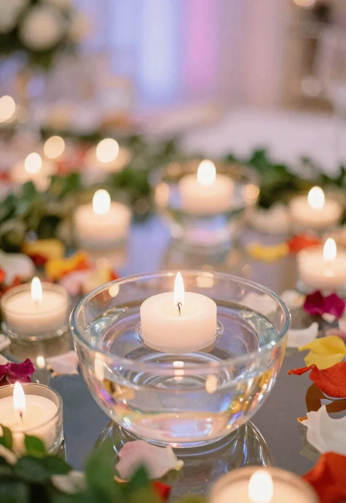 10 Candle Wedding Favor Ideas for Elegant and Cozy Weddings 10. Floating Candles for a Magical Touch 0