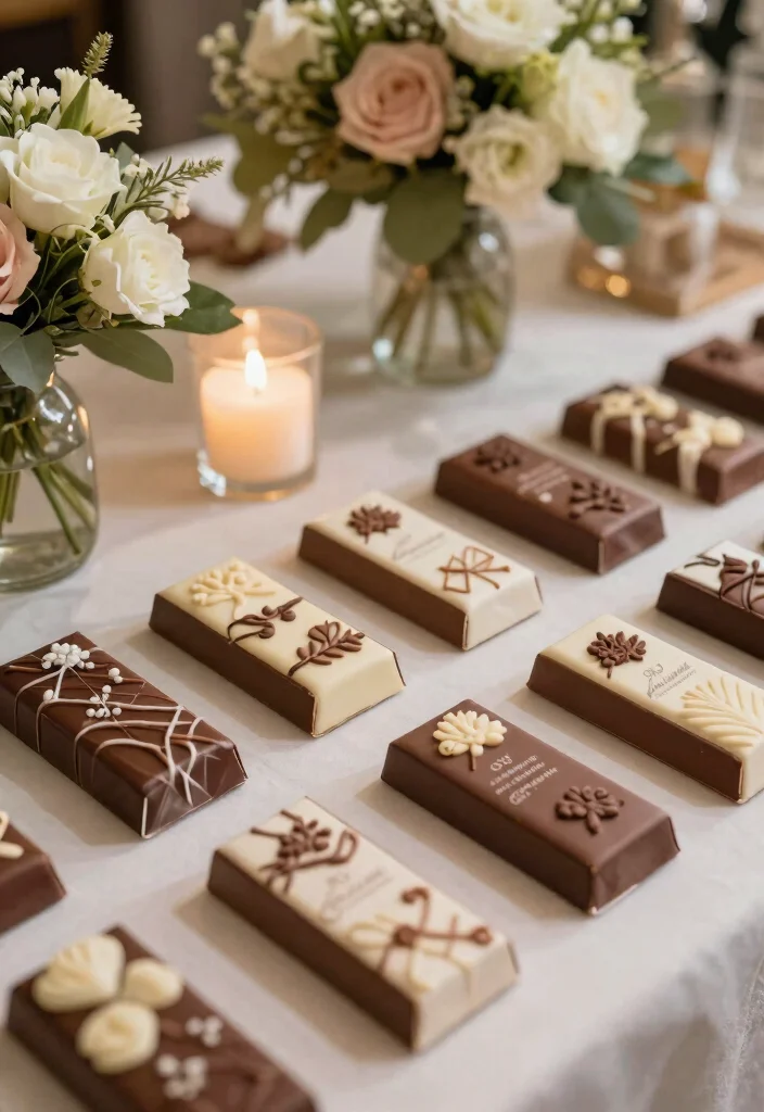 10 Candy Wedding Favor Ideas Guests Will Love Taking Home 13 10 Candy Wedding Favor Ideas Guests Will Love Taking Home 3. Chocolate Bar Favors 0