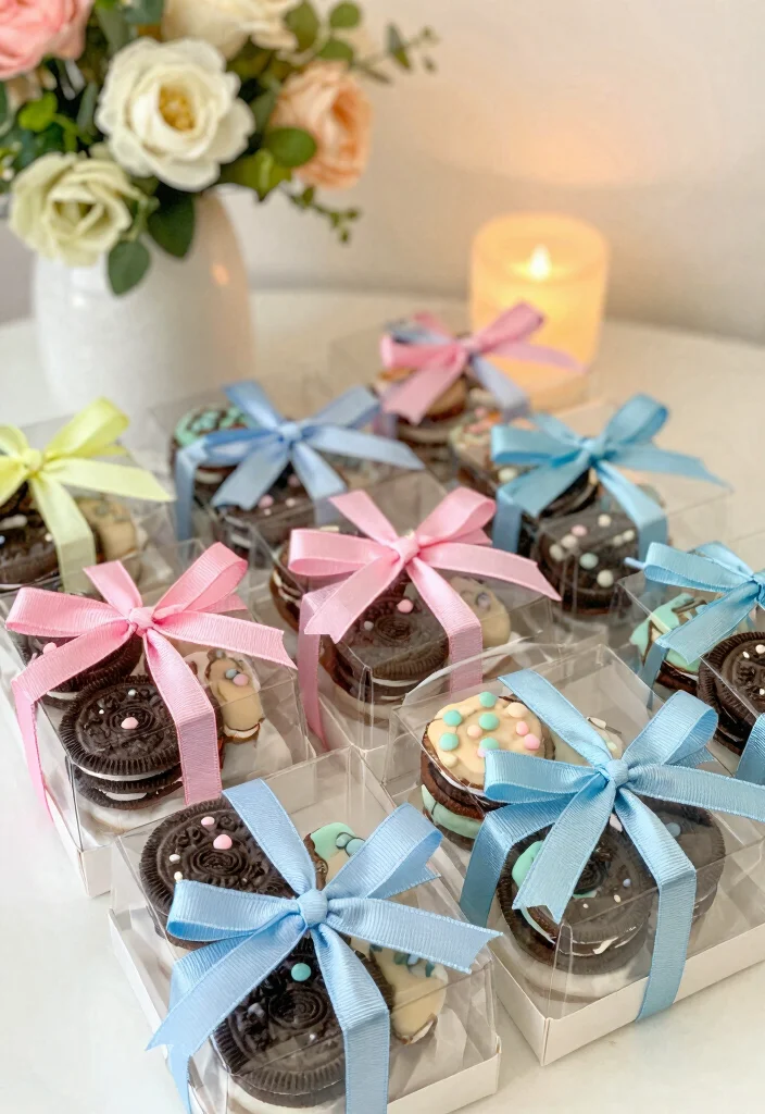 10 Chocolate Wedding Favor Ideas Guests Will Instantly Love 6. Chocolate Covered Oreos with Custom Designs 0