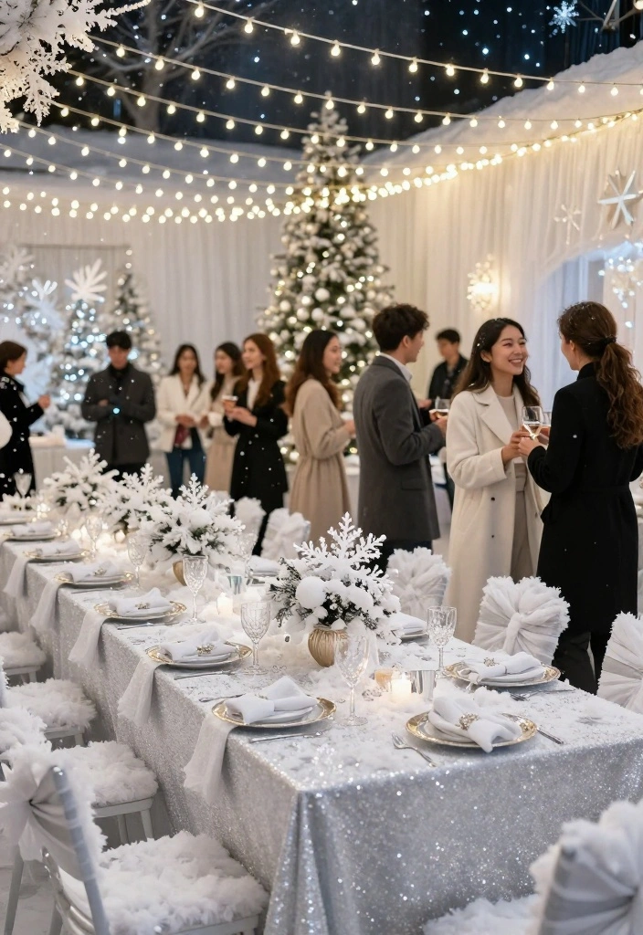 10 Christmas Engagement Party Ideas for a Festive Celebration 2. Winter Wonderland Theme 0