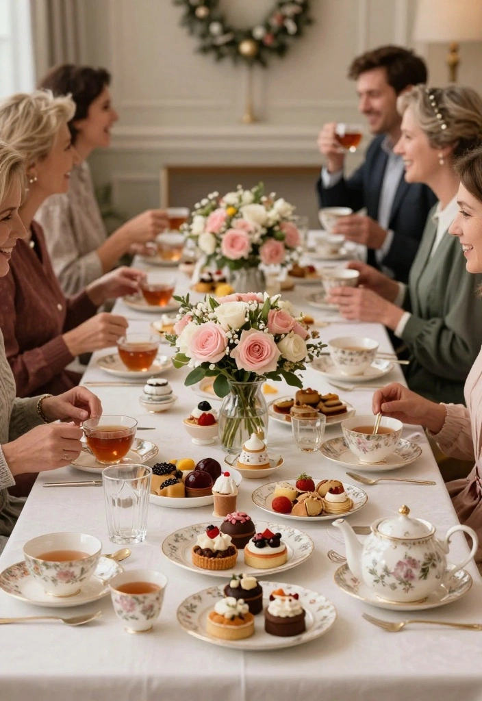 10 Christmas Engagement Party Ideas for a Festive Celebration 6. Classic Christmas Tea Party 0