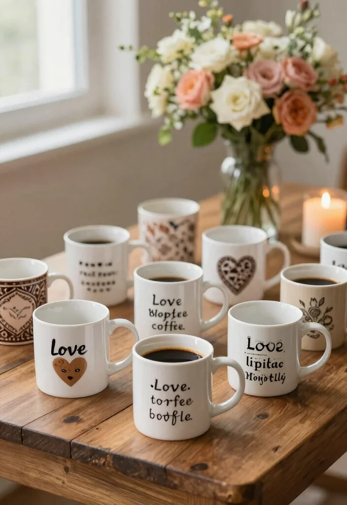 10 Coffee Wedding Favor Ideas for Coffee Loving Couples 2. Custom Coffee Mugs 0