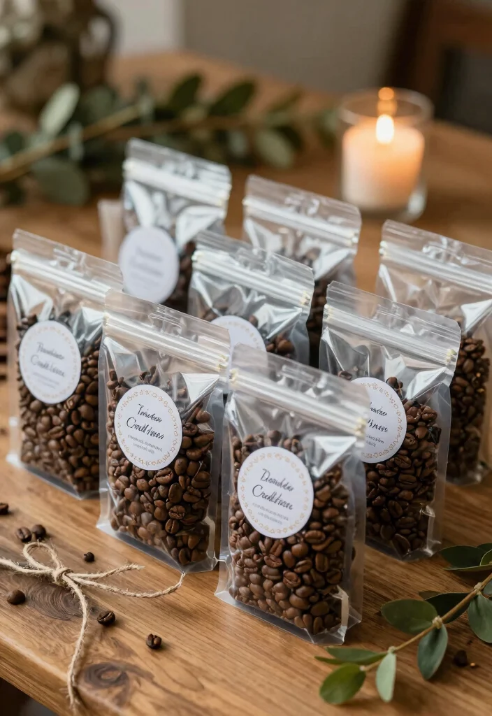 10 Coffee Wedding Favor Ideas for Coffee Loving Couples 4. Coffee Bean Favors 0