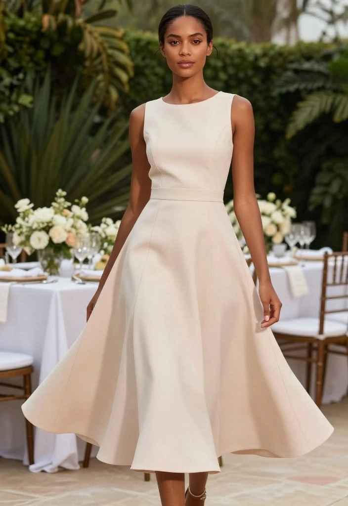 10 Dress Ideas for Engagement Parties That Work for Any Venue 7. Modern A Line Dress 0
