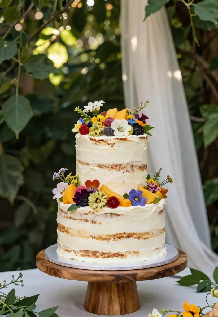 10 Eco Friendly Two Tier Wedding Cake Ideas for Intimate Celebrations 5. Vegan Delight for All 0