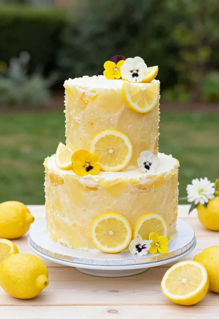 10 Eco Friendly Two Tier Wedding Cake Ideas for Intimate Celebrations 7. Simple and Sweet Lemon Drizzle Cake 0