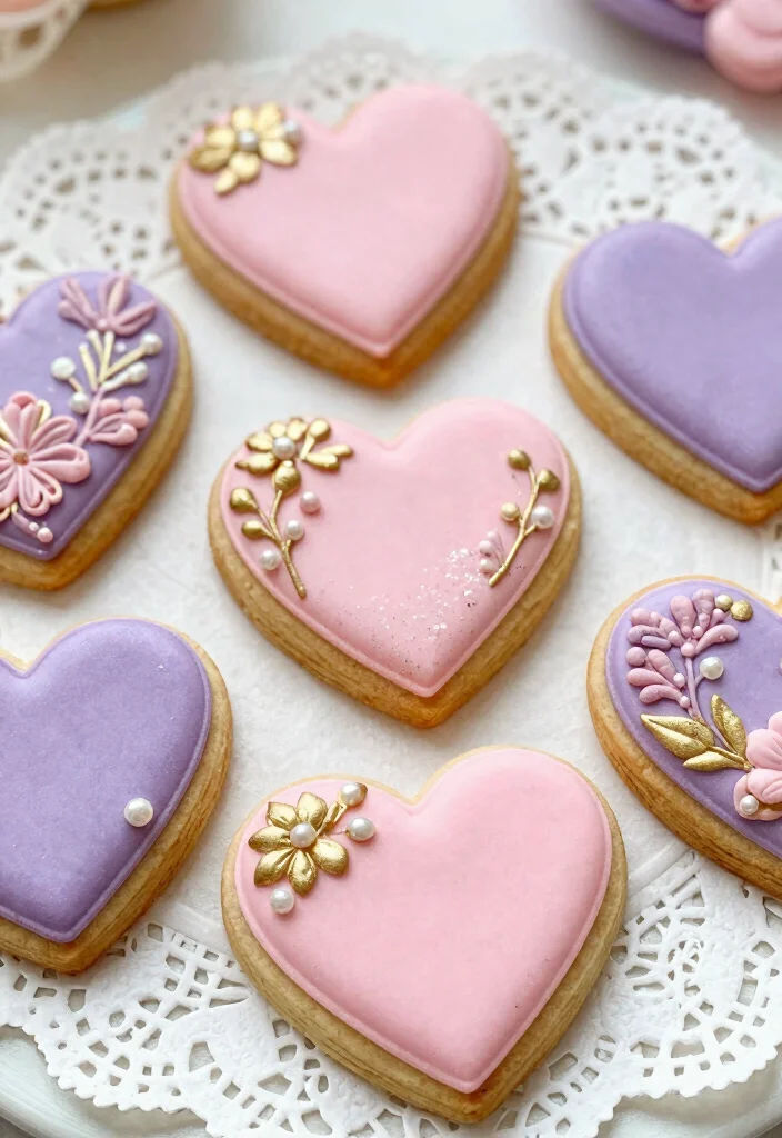 10 Engagement Party Cookie Ideas That Are Cute and Easy to Serve 1 10 Engagement Party Cookie Ideas That Are Cute and Easy to Serve 1. Heart Shaped Sugar Cookies with Royal Icing 0