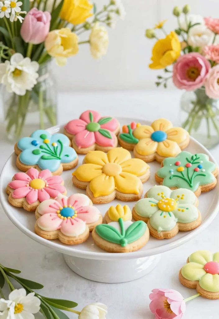 10 Engagement Party Cookie Ideas That Are Cute and Easy to Serve 25 10 Engagement Party Cookie Ideas That Are Cute and Easy to Serve 5. Floral Decorated Cookies 0
