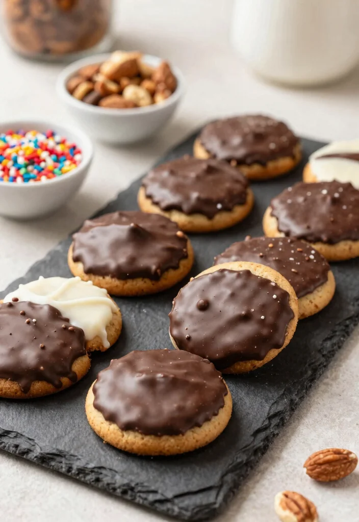 10 Engagement Party Cookie Ideas That Are Cute and Easy to Serve 37 10 Engagement Party Cookie Ideas That Are Cute and Easy to Serve 7. Chocolate Dipped Cookies 0