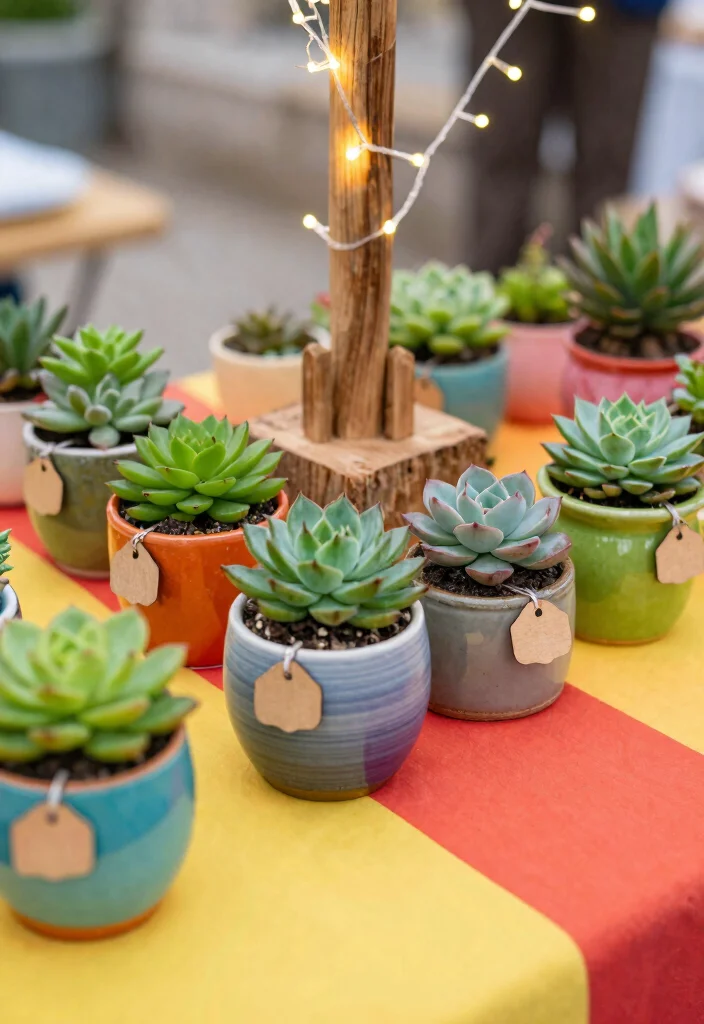 10 Engagement Party Favor Ideas Guests Will Actually Enjoy 2. Miniature Potted Succulents 0