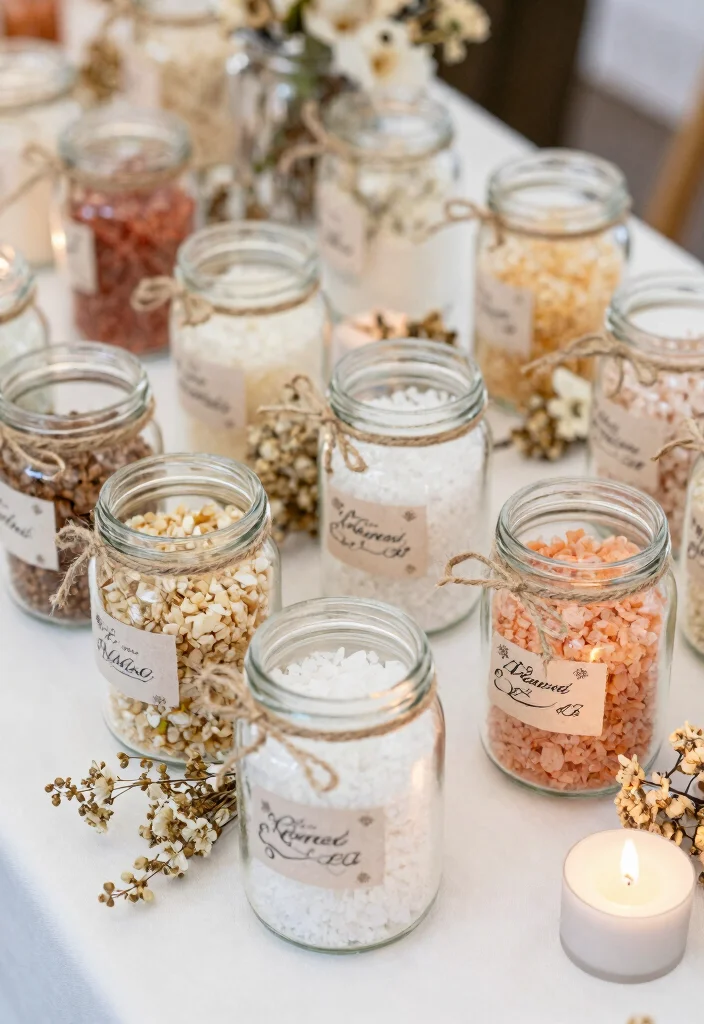 10 Engagement Party Favor Ideas Guests Will Actually Enjoy 6. Homemade Bath Salts 0