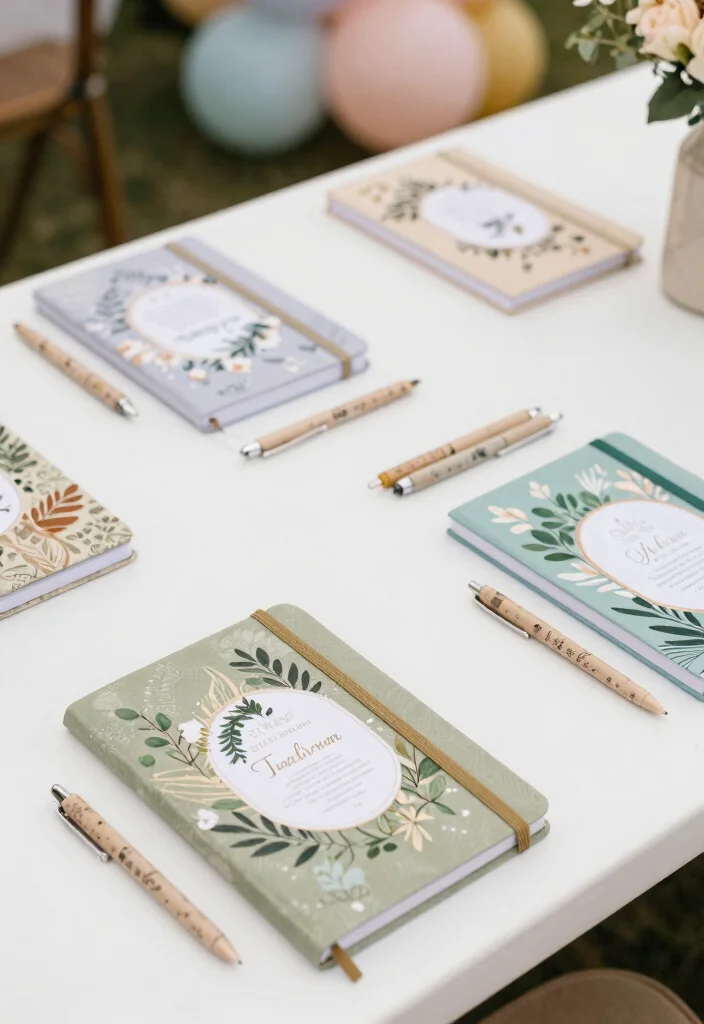 10 Engagement Party Favor Ideas Guests Will Actually Enjoy 8. Eco Friendly Notebooks 0