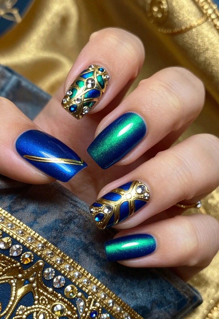 10 Engagement Party Nail Ideas That Feel Chic and Celebration Ready 3 10 Engagement Party Nail Ideas That Feel Chic and Celebration Ready 3. Bold Jewel Tones 0