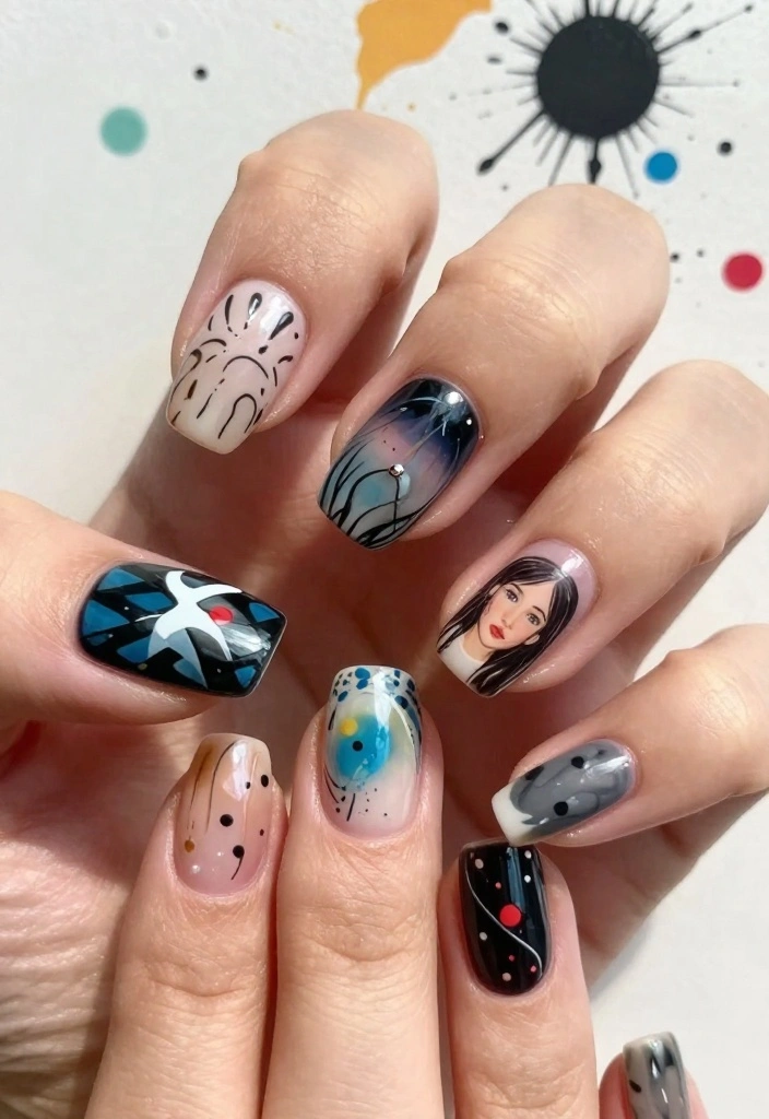 10 Engagement Party Nail Ideas That Feel Chic and Celebration Ready 48 10 Engagement Party Nail Ideas That Feel Chic and Celebration Ready 8. Artistic Nail Paintings 0