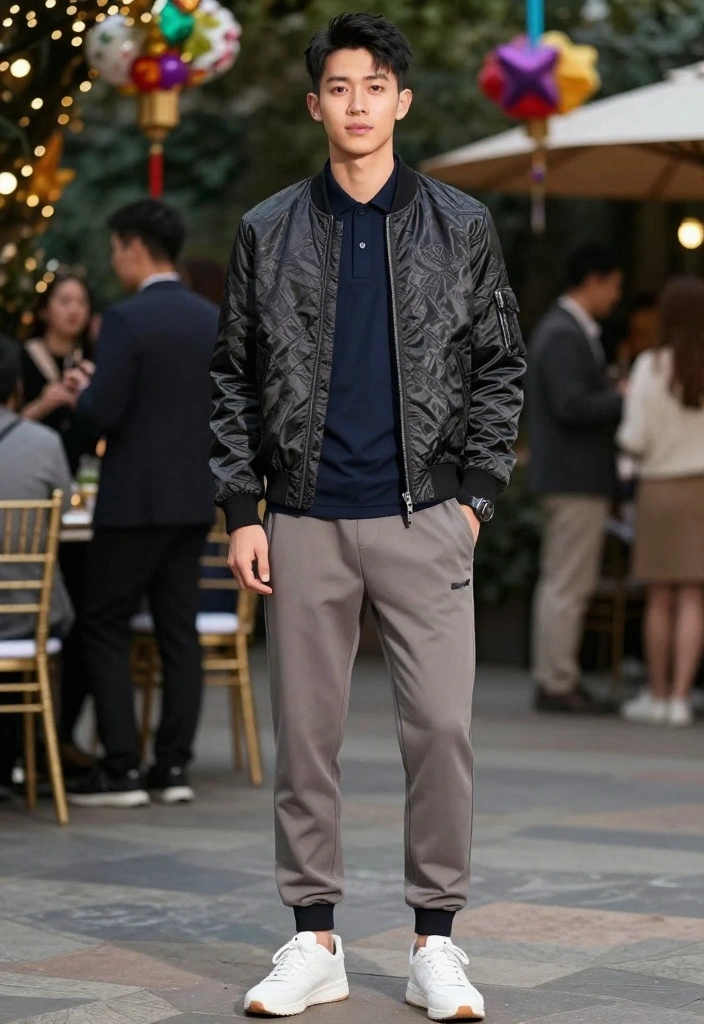 10 Engagement Party Outfit Ideas for Men That Look Put Together 7. Trendy Athleisure Vibes 0