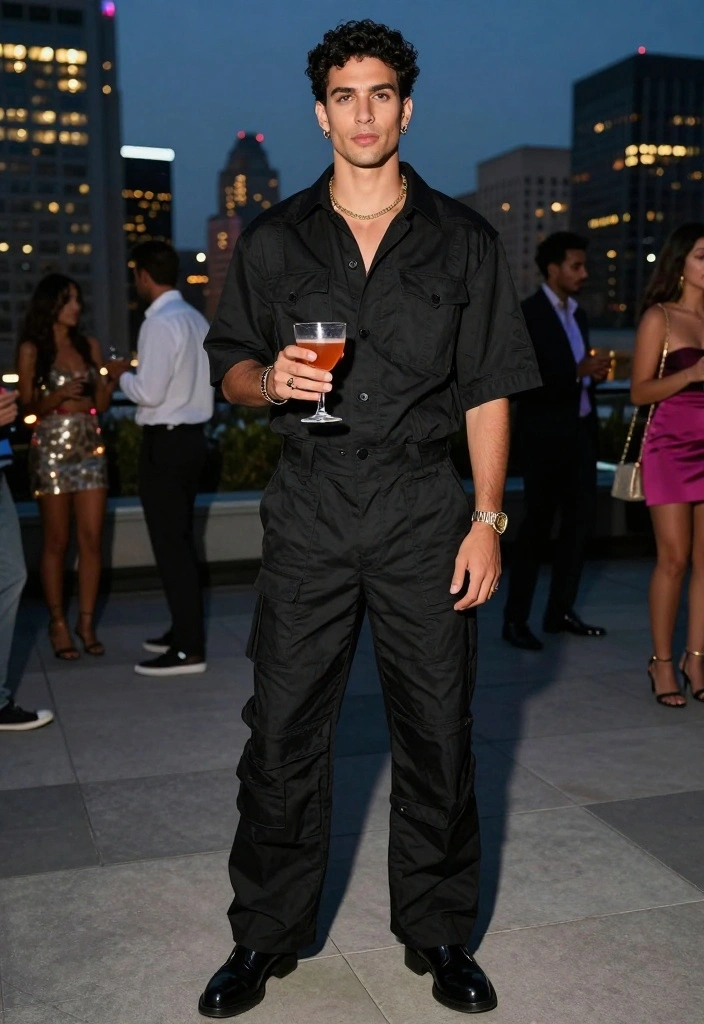 10 Engagement Party Outfit Ideas for the Bride That Feel Special 2. Chic Recycled Fabric Jumpsuit 0