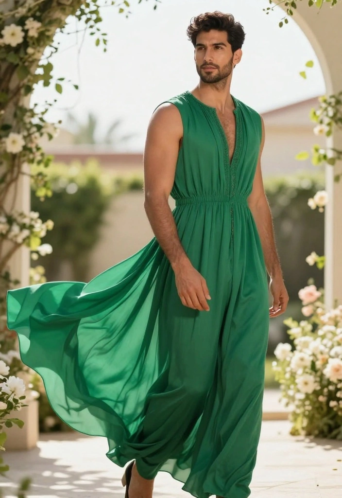 10 Engagement Party Outfit Ideas for the Bride That Feel Special 8. Green Dress Made from Tencel 0