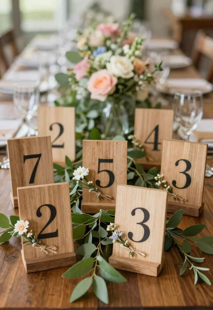 10 Engagement Party Sign Ideas That Welcome Guests in Style 38 10 Engagement Party Sign Ideas That Welcome Guests in Style 8. Rustic Table Number Signs 0