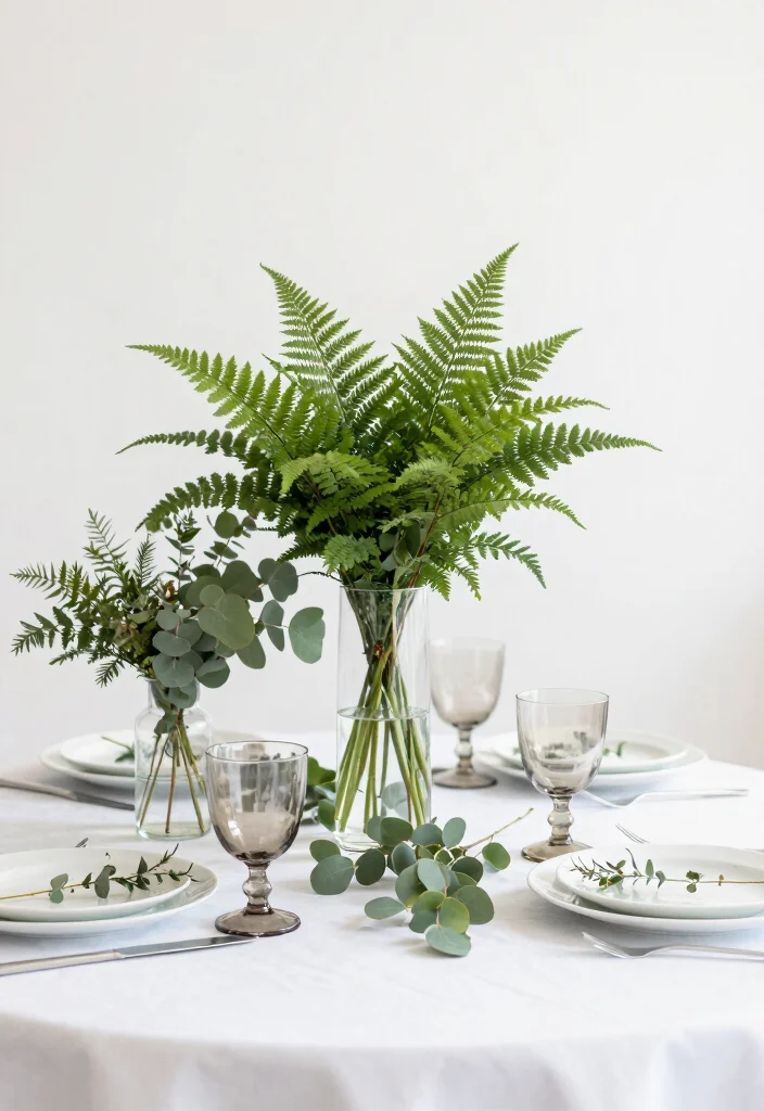 10 Engagement Party Table Styling Ideas That Look Clean and Simple 1 10 Engagement Party Table Styling Ideas That Look Clean and Simple 1. Fresh Greenery Centerpieces 0