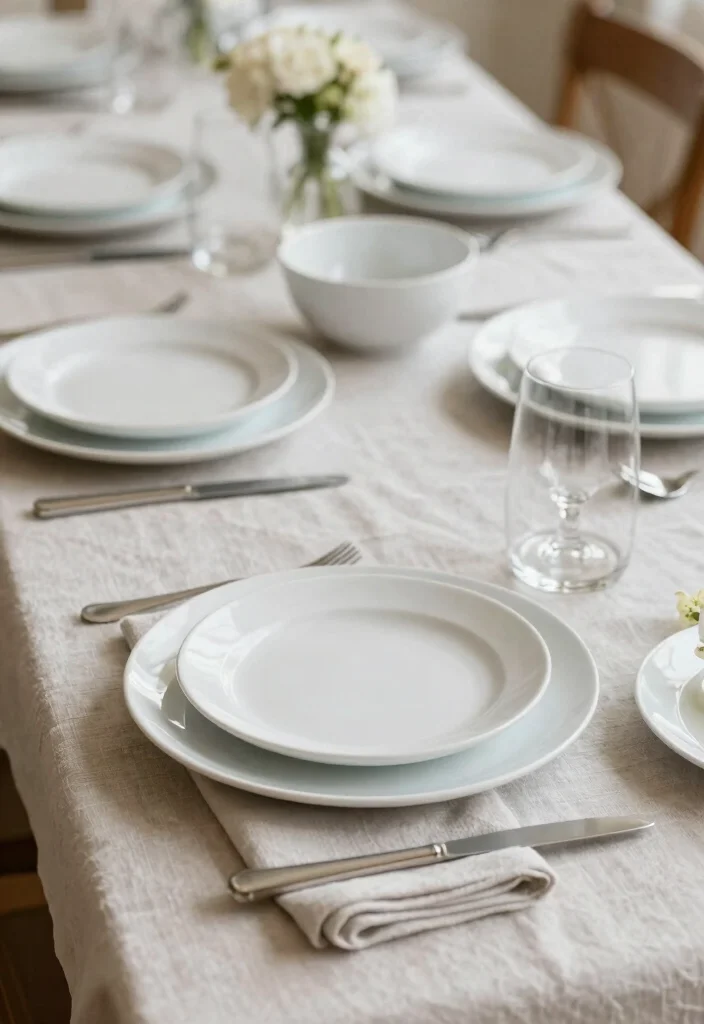 10 Engagement Party Table Styling Ideas That Look Clean and Simple 2 10 Engagement Party Table Styling Ideas That Look Clean and Simple 2. Simple White Tableware 0