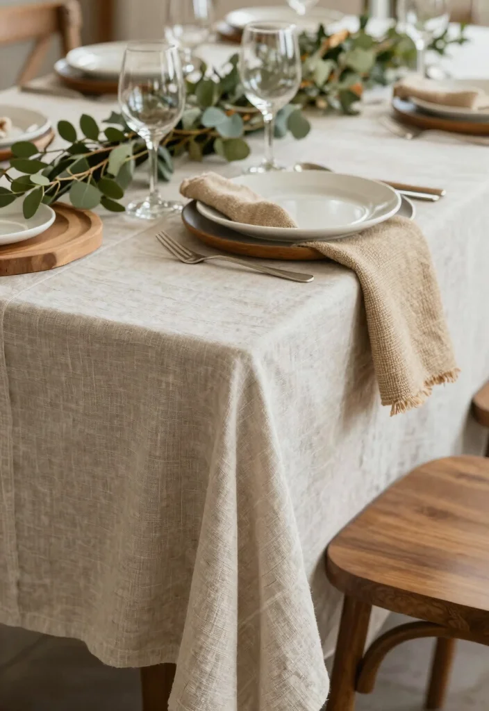 10 Engagement Party Table Styling Ideas That Look Clean and Simple 25 10 Engagement Party Table Styling Ideas That Look Clean and Simple 5. Natural Textiles 0