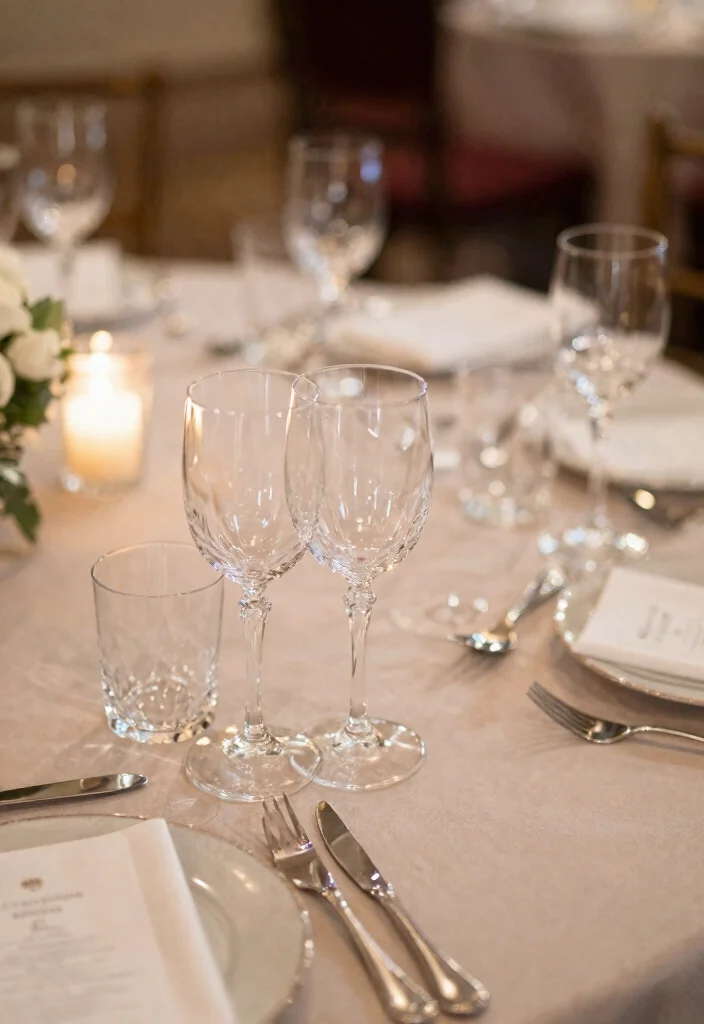 10 Engagement Party Table Styling Ideas That Look Clean and Simple 27 10 Engagement Party Table Styling Ideas That Look Clean and Simple 7. Elegant Glassware 0