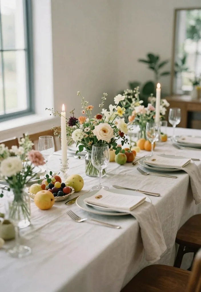 10 Engagement Party Table Styling Ideas That Look Clean and Simple 39 10 Engagement Party Table Styling Ideas That Look Clean and Simple 9. Seasonal Touches 0