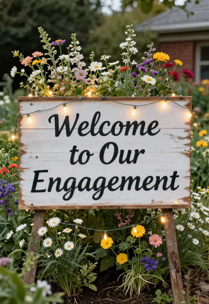 10 Engagement Party Welcome Sign Ideas That Feel Personal 10. Rustic Pallet Sign 0