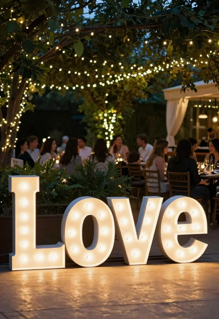 10 Engagement Party Welcome Sign Ideas That Feel Personal 6. Light Up Marquee Sign 0