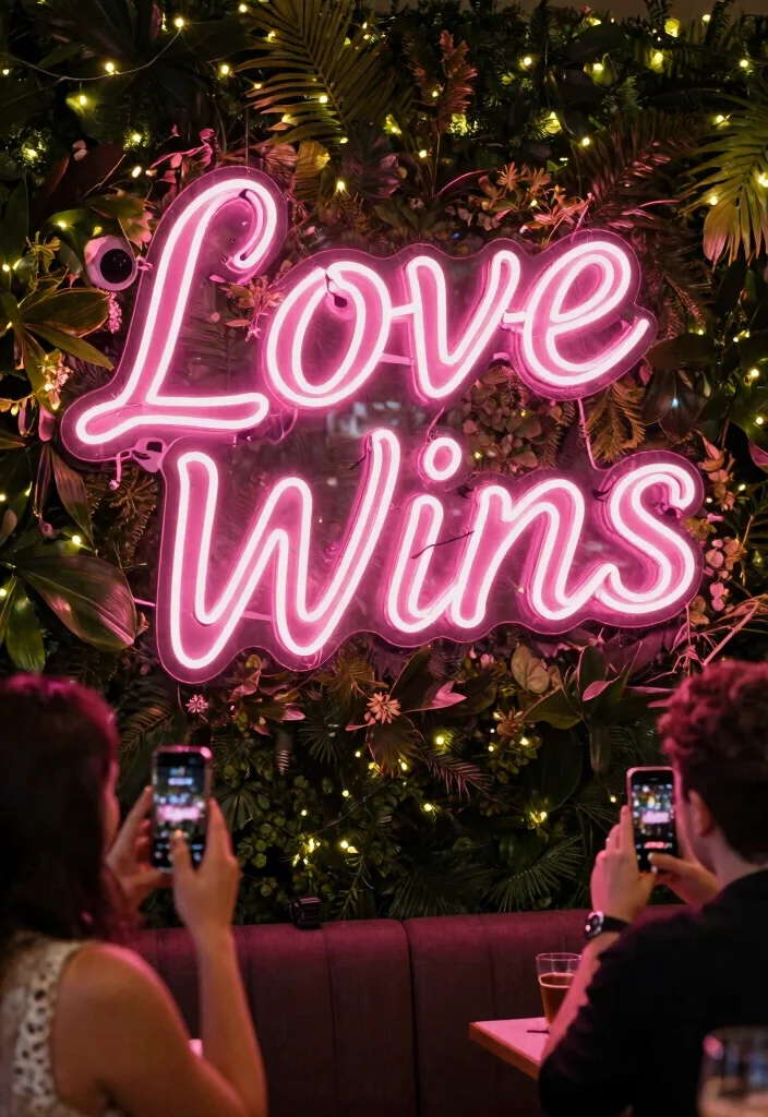 10 Engagement Party Welcome Sign Ideas That Feel Personal 9. Custom Neon Sign 0