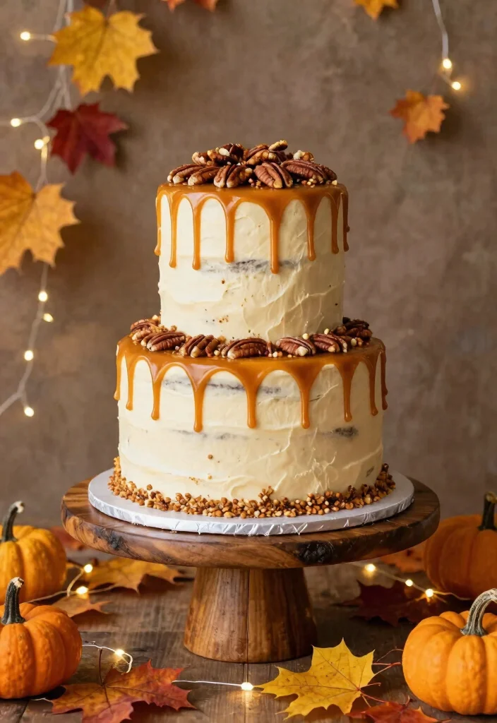 10 Fall Wedding Cake Ideas Perfect for Autumn Celebrations 1. Pumpkin Spice Delight 0