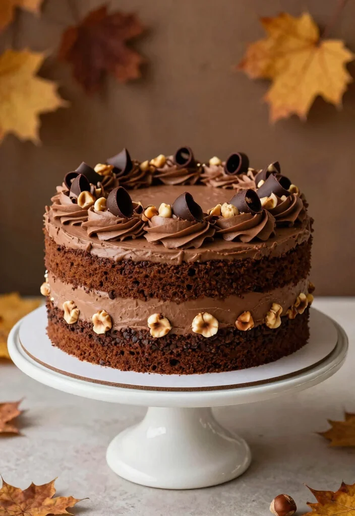 10 Fall Wedding Cake Ideas Perfect for Autumn Celebrations 7. Hazelnut Mocha Cake 0