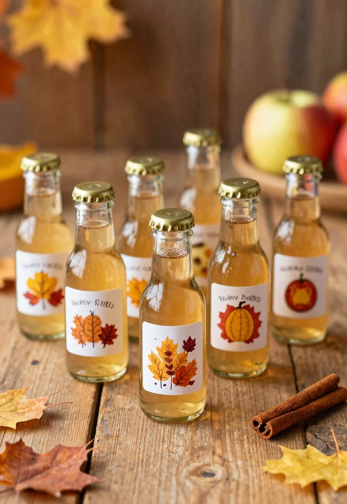 10 Fall Wedding Favor Ideas Perfect for Cozy Autumn Weddings 2. Miniature Apple Cider Bottles 0