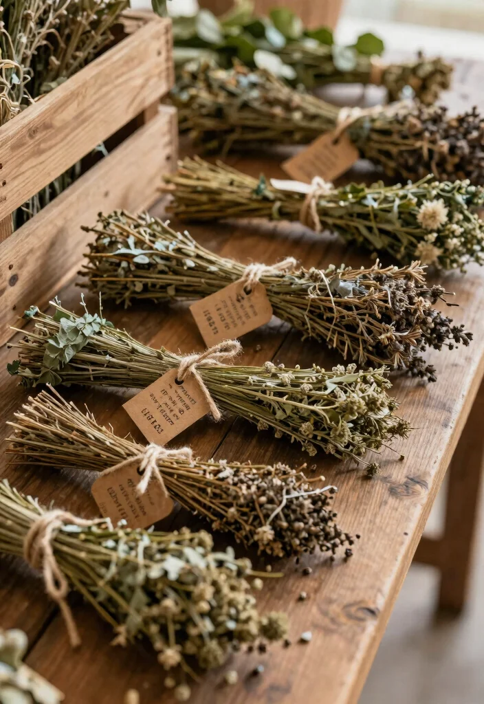 10 Fall Wedding Favor Ideas Perfect for Cozy Autumn Weddings 5. Dried Herb Bundles 0