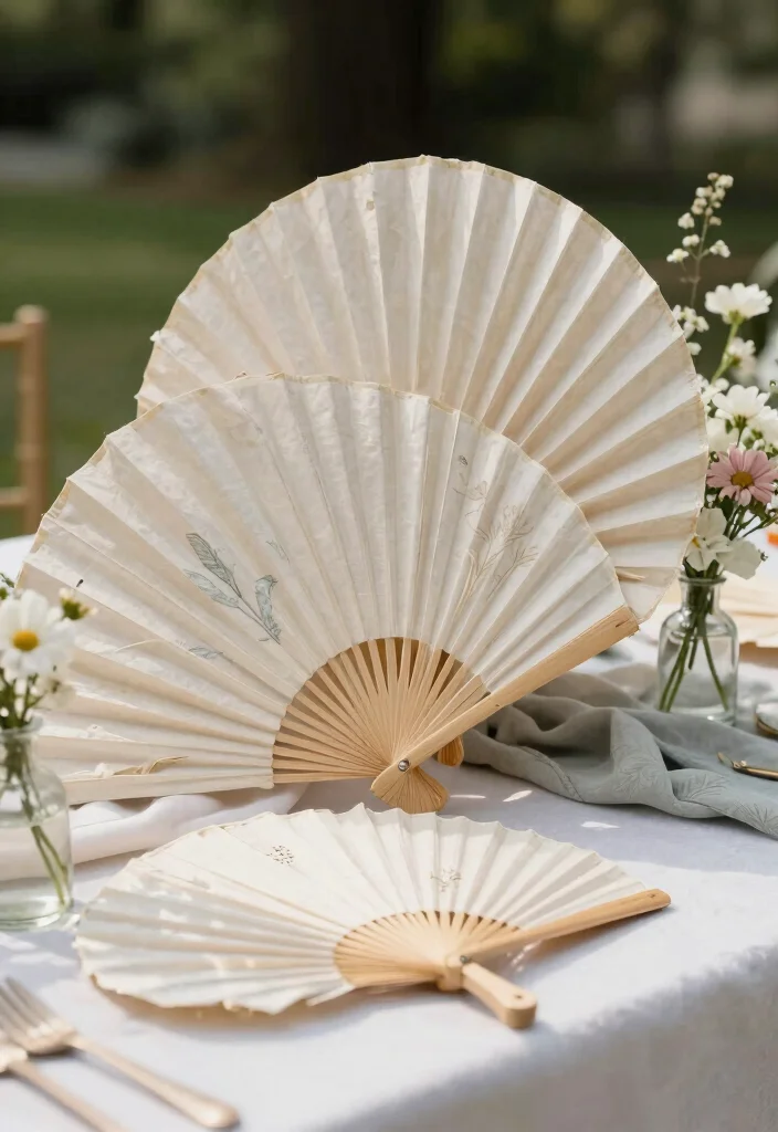 10 Fan Wedding Favor Ideas Perfect for Outdoor Summer Weddings 35 10 Fan Wedding Favor Ideas Perfect for Outdoor Summer Weddings 5. Eco Friendly Cotton Fans 0
