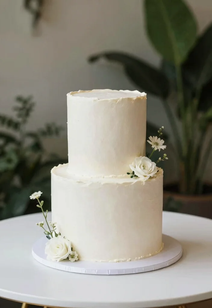 10 Golden Wedding Anniversary Cake Ideas for Elegant Celebrations 10. Simplistic Charm 0