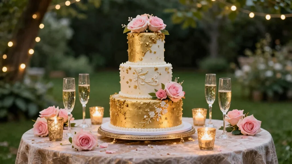 10 Golden Wedding Anniversary Cake Ideas for Elegant Celebrations