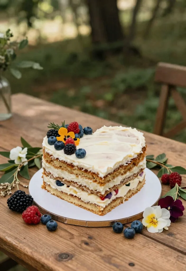 10 Heart Shaped Wedding Cake Ideas for Romantic Weddings 1 10 Heart Shaped Wedding Cake Ideas for Romantic Weddings 1. Rustic Naked Heart Cake 0