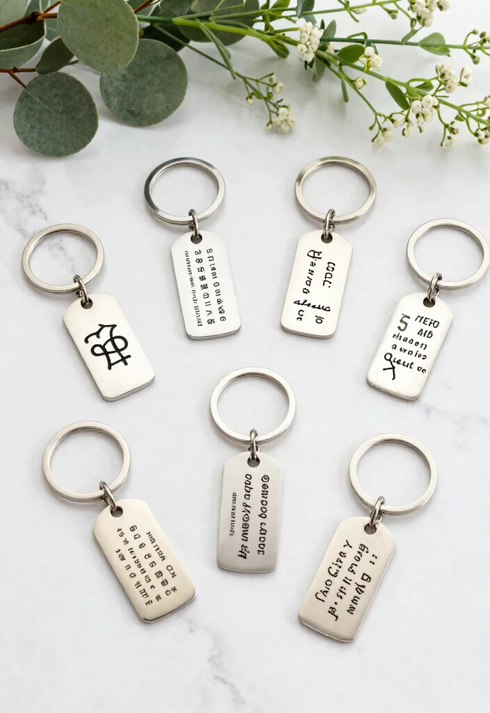 10 His and Hers Wedding Favor Ideas That Are Fun and Creative 25 10 His and Hers Wedding Favor Ideas That Are Fun and Creative 5. Engraved Keychains 0