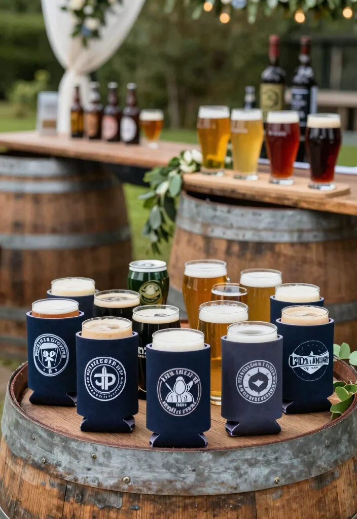 10 Koozie Wedding Favor Ideas Perfect for Relaxed Celebrations 4 10 Koozie Wedding Favor Ideas Perfect for Relaxed Celebrations 4. Koozie with Local Craft Beer Theme 0