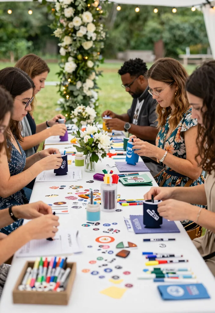 10 Koozie Wedding Favor Ideas Perfect for Relaxed Celebrations 49 10 Koozie Wedding Favor Ideas Perfect for Relaxed Celebrations 9. DIY Koozie Stations 0