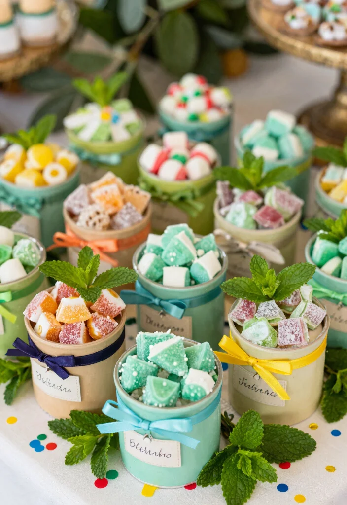10 Mint to Be Wedding Favor Ideas That Are Cute and Affordable 8. Minty Potted Candies 0