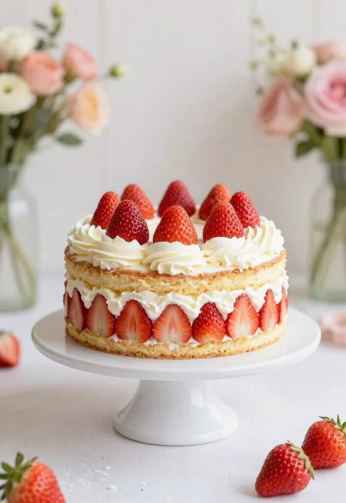 10 One Tier Wedding Cake Ideas for Minimalist Weddings 50 10 One Tier Wedding Cake Ideas for Minimalist Weddings 10. Classic Strawberry Shortcake 0