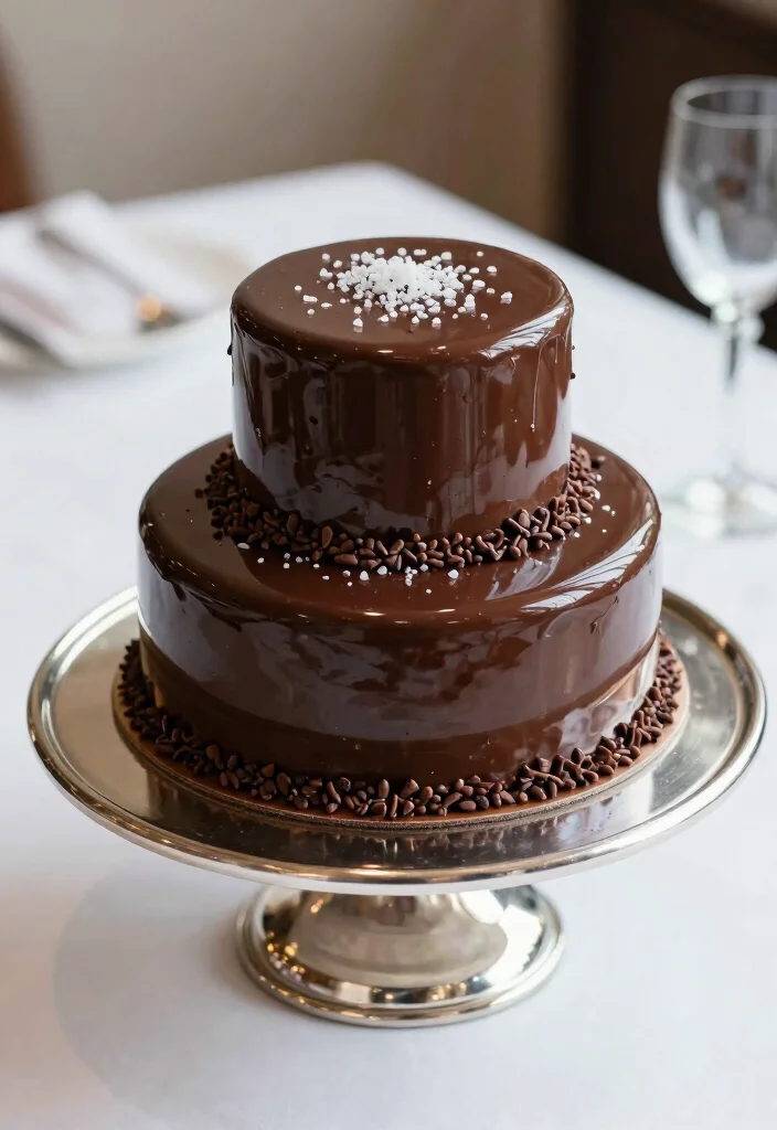 10 One Tier Wedding Cake Ideas for Minimalist Weddings 26 10 One Tier Wedding Cake Ideas for Minimalist Weddings 6. Elegant Chocolate Ganache Cake 0