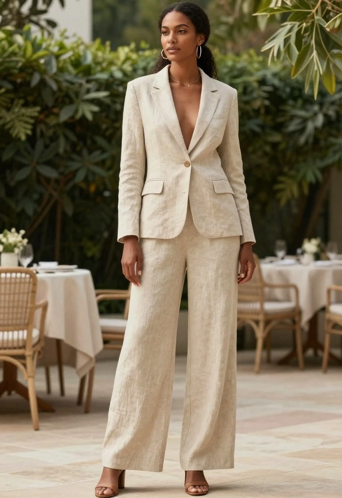 10 Outfit Ideas for Engagement Party Guests That Feel Appropriate 9. Stylish Linen Ensemble 0