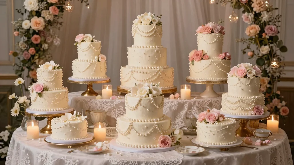 10 Pearl Wedding Cake Ideas That Feel Soft and Romantic